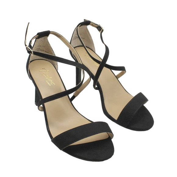 Thalia Sodi Shoes - Thalia Sodi Womens Black Strappy Padded Darria Round Toe Stiletto Buckle Dress